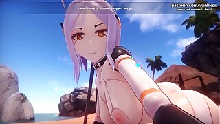 [1080p60fps]Hot anime elf teen gets a fabulous titjob after sitting on our face with her delicious and petite cooter l My sexiest gameplay moments l Monster Girl Island