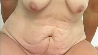 Hairy granny pussy filled with y. sausage